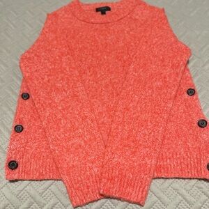 J. Crew Coral Sweater with Button Details